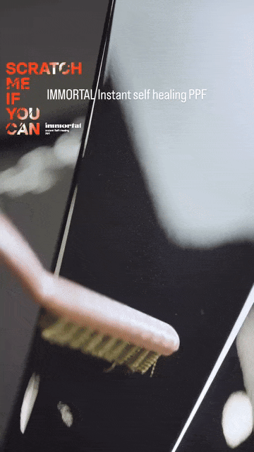 CARPRO Immortal PPF demonstrating its instant self-healing surface