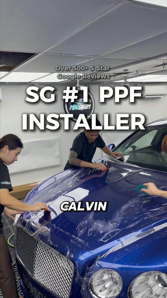 Paint protection film installation at MintGroom in Singapore